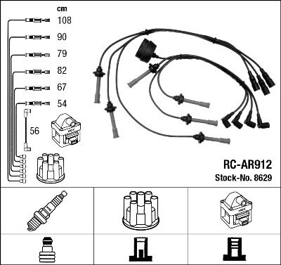 Ignition Cable Kit NGK 8629