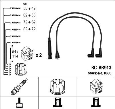Ignition Cable Kit NGK 8630