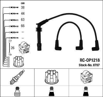Ignition Cable Kit NGK 8707