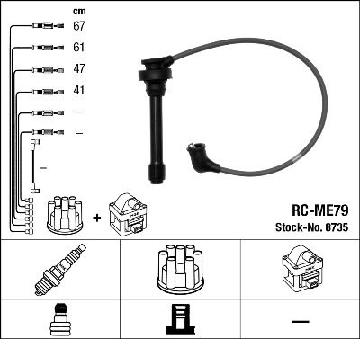Ignition Cable Kit NGK 8735