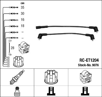 Ignition Cable Kit NGK 9076