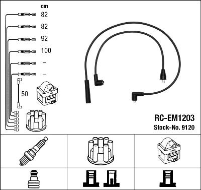 Ignition Cable Kit NGK 9120