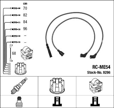 Ignition Cable Kit NGK 9296