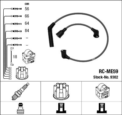 NGK 9302 Ignition Cable Kit