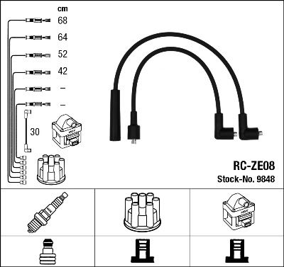 NGK 9848 Ignition Cable Kit