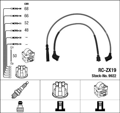 Ignition Cable Kit NGK 9922