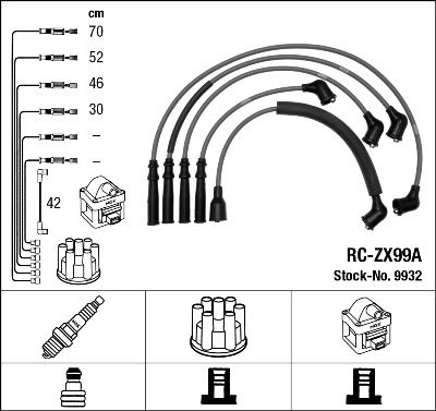 Ignition Cable Kit NGK 9932