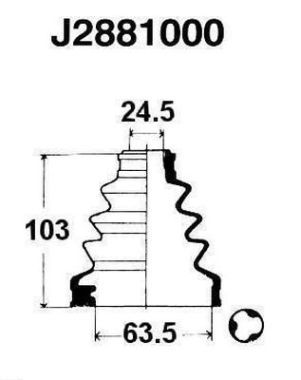 NIPPARTS J2881000 Bellow Kit, drive shaft