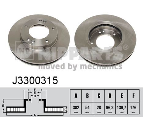 NIPPARTS J3300315 Brake Disc