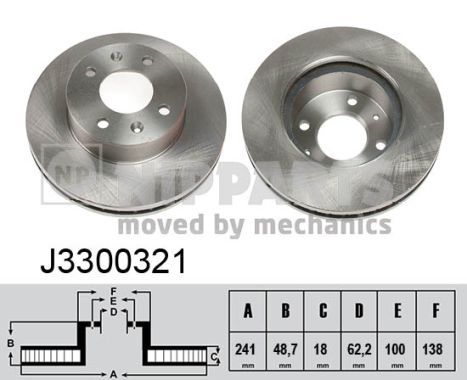 NIPPARTS J3300321 Brake Disc