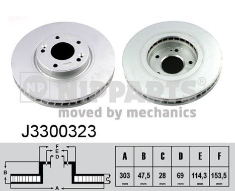NIPPARTS J3300323 Brake Disc