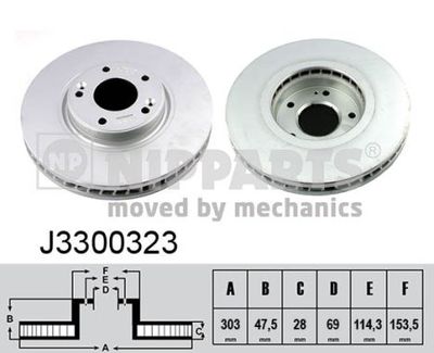 Brake Disc NIPPARTS J3300323
