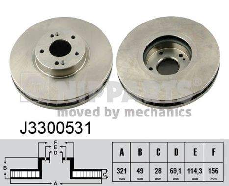 NIPPARTS J3300531 Brake Disc