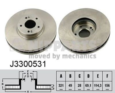 Brake Disc NIPPARTS J3300531