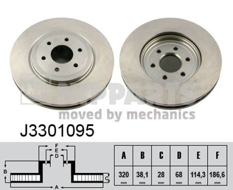 NIPPARTS J3301095 Brake Disc