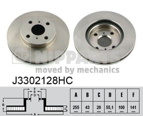 NIPPARTS J3302128HC Brake Disc