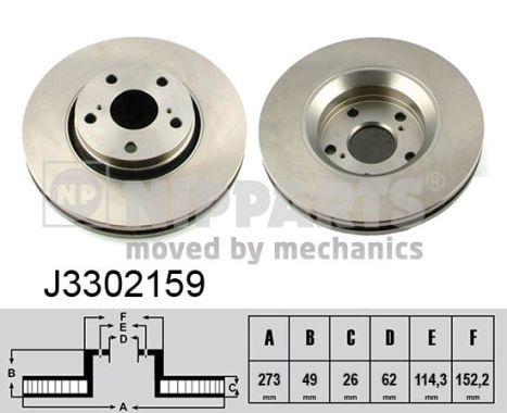 NIPPARTS J3302159 Brake Disc
