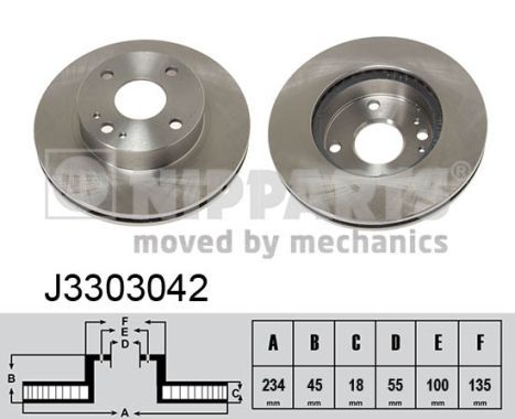 NIPPARTS J3303042 Brake Disc
