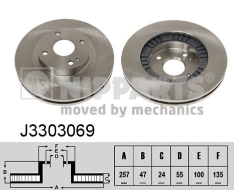 NIPPARTS J3303069 Brake Disc