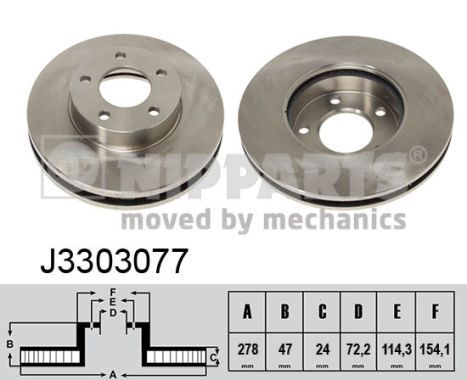 NIPPARTS J3303077 Brake Disc
