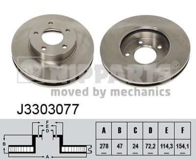 Brake Disc NIPPARTS J3303077