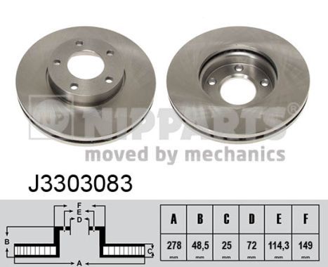 NIPPARTS J3303083 Brake Disc