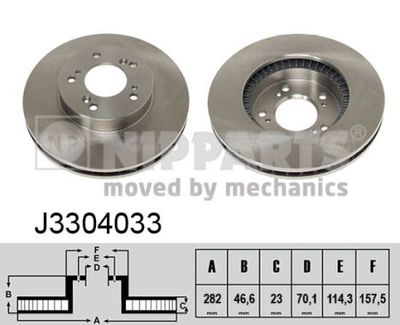 Brake Disc NIPPARTS J3304033