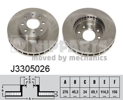 Brake Disc NIPPARTS J3305026