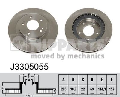 Brake Disc NIPPARTS J3305055