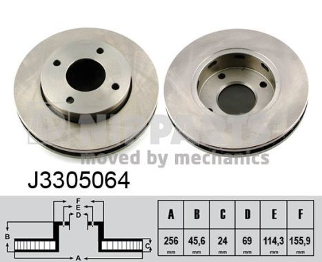 NIPPARTS J3305064 Brake Disc