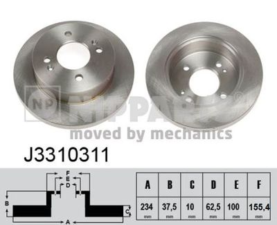 Brake Disc NIPPARTS J3310311