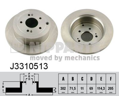 Brake Disc NIPPARTS J3310513
