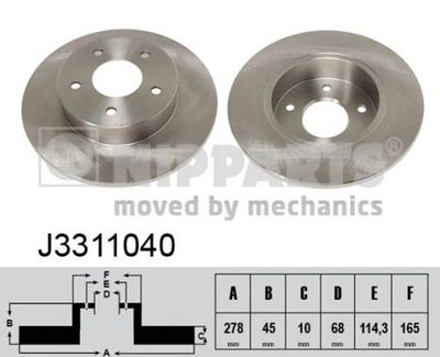Brake Disc NIPPARTS J3311040