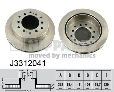 Brake Disc NIPPARTS J3312041