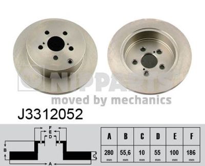 Brake Disc NIPPARTS J3312052