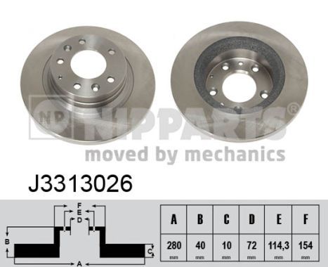 NIPPARTS J3313026 Brake Disc