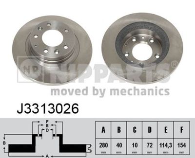 Brake Disc NIPPARTS J3313026