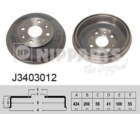 NIPPARTS J3403012 Brake Drum