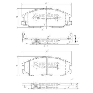 NIPPARTS J3600526 Brake Pad Set, disc brake