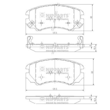 NIPPARTS J3600541 Brake Pad Set, disc brake
