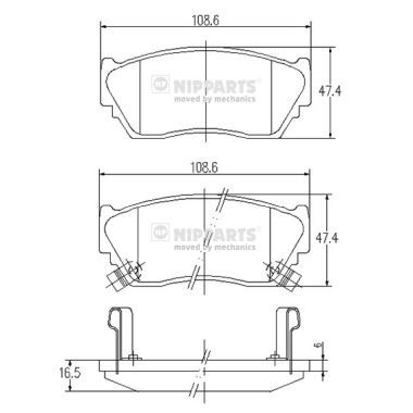 NIPPARTS J3601048 Brake Pad Set, disc brake