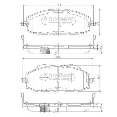 NIPPARTS J3601070 Brake Pad Set, disc brake