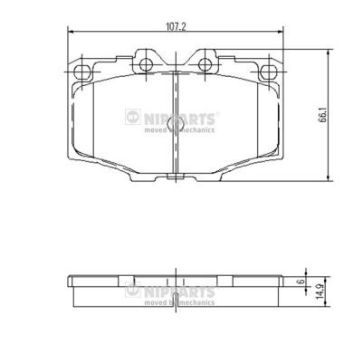 NIPPARTS J3602036 Brake Pad Set, disc brake