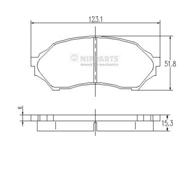 Brake Pad Set, disc brake NIPPARTS J3603047