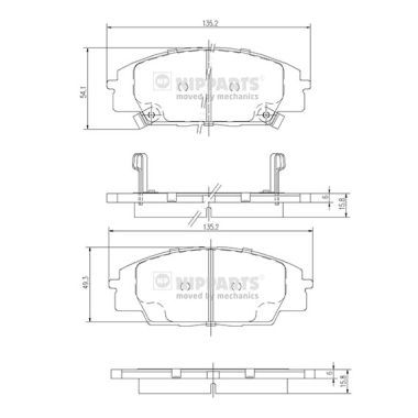 NIPPARTS J3604055 Brake Pad Set, disc brake