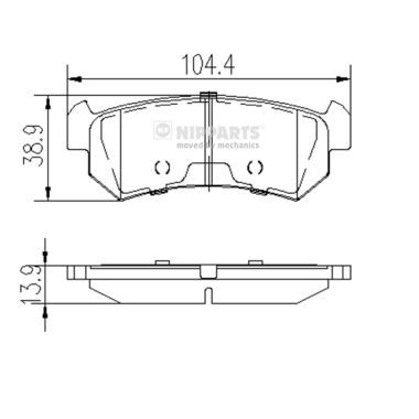 Brake Pad Set, disc brake NIPPARTS J3610903