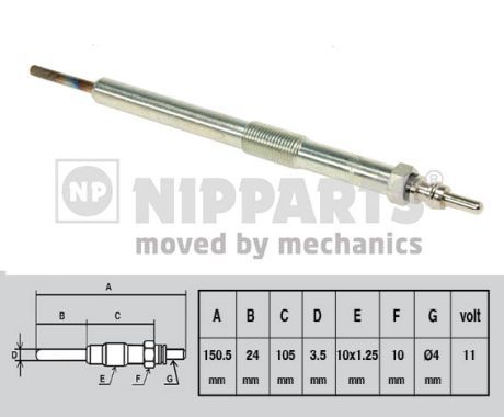 NIPPARTS J5710402 Glow Plug