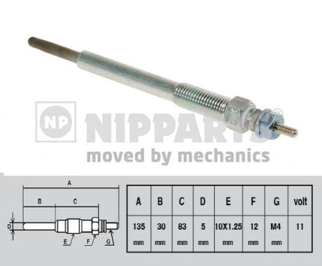 NIPPARTS J5710502 Glow Plug