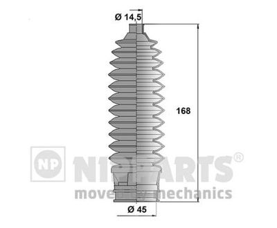 Bellow Kit, steering NIPPARTS N2847012