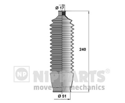 Bellow Kit, steering NIPPARTS N2855001